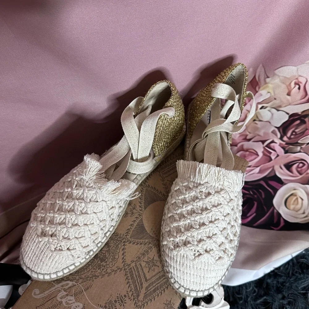 Free People VIDA ESPADRILLE WRAP Sandals, NIB Size EU 37